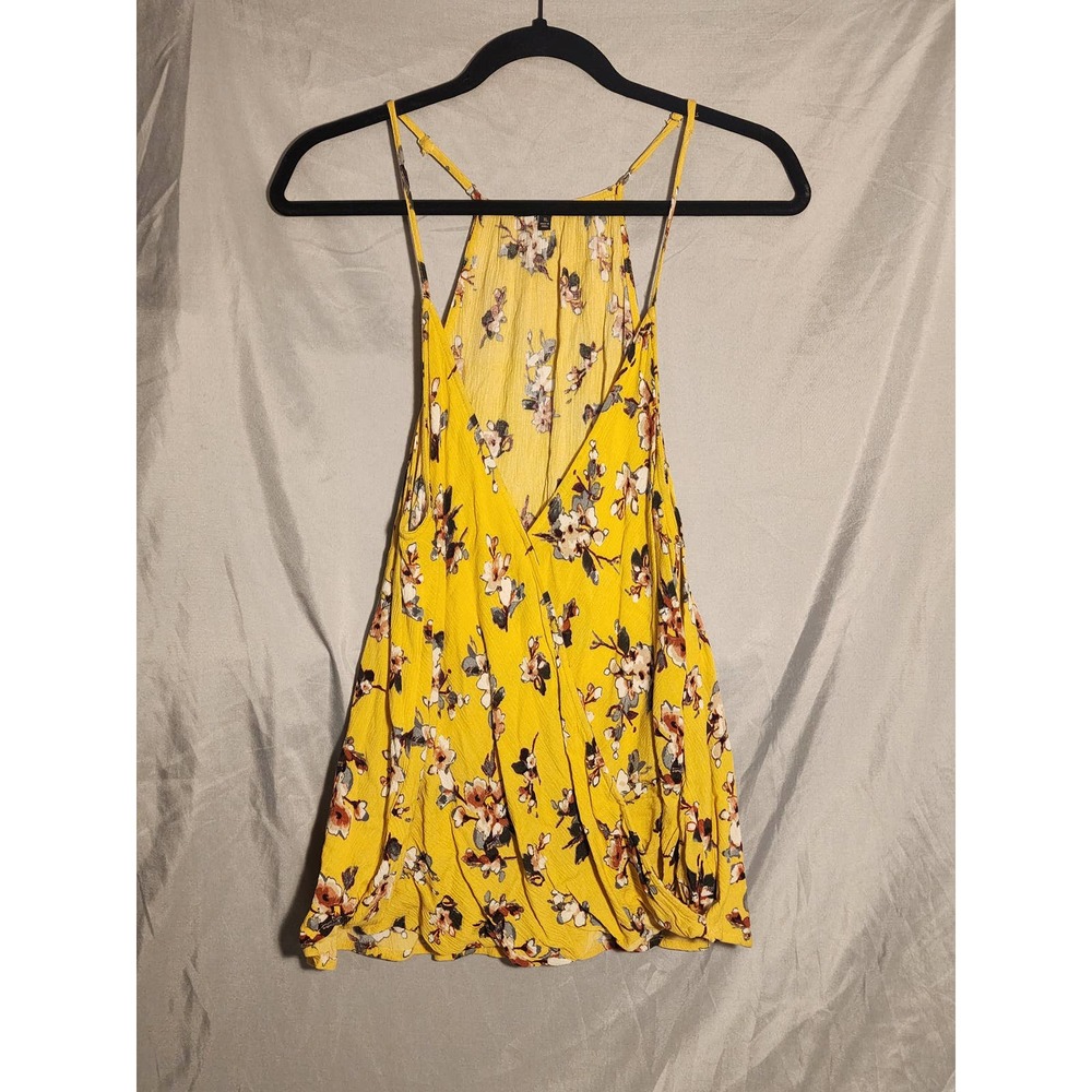 Staccato Womens Sz XL Yellow Floral Tank